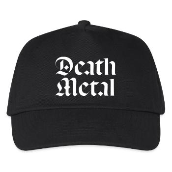 Gothic Metal Typography Art Print - Kids’ Baseball Cap - black - Front