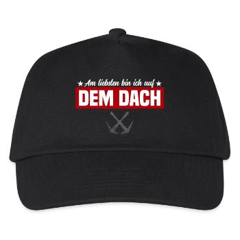 I prefer to be on the roof - Kids’ Baseball Cap - black - Front
