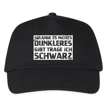 Solange es nichts dunkleres gibt trage ich schwarz - Kinder Basecap - Schwarz - Vorne
