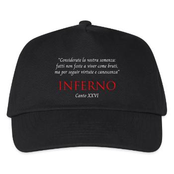 Inferno Canto XXVI Göttliches Commedy Rücksichtsvoll - Kinder Basecap - Schwarz - Vorne