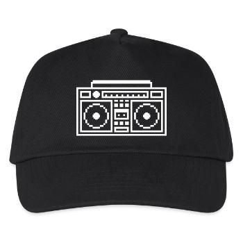 Ghetto Blaster : Rétro, musique et style pixel - Casquette de baseball Enfant - noir - Devant