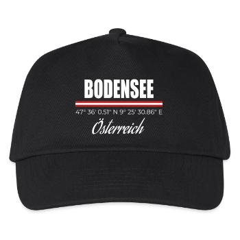 Bodensee - Kinder Basecap - Schwarz - Vorne