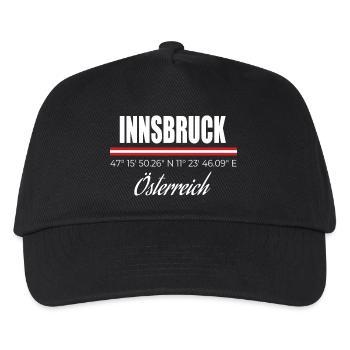 Innsbruck - Kinder Basecap - Schwarz - Vorne