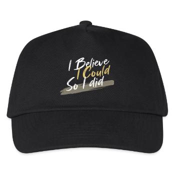 Ich glaube, ich kann es, ich habe es geschafft - Kinder Basecap - Schwarz - Vorne
