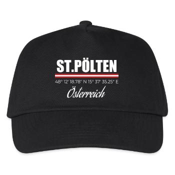 St. Pölten - Kinder Basecap - Schwarz - Vorne