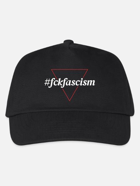#fckfascism | Politisches Statement Design - Kinder Basecap - Schwarz