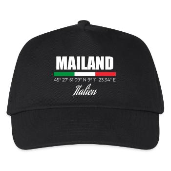 Milan - Kids’ Baseball Cap - black - Front
