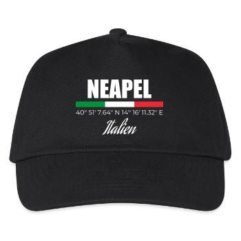 Neapel - Kinder Basecap - Schwarz - Vorne