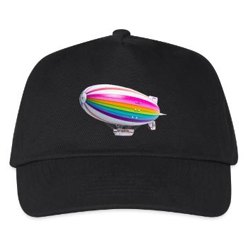 Rainbow Zeppelin Print - Kids’ Baseball Cap - black - Front