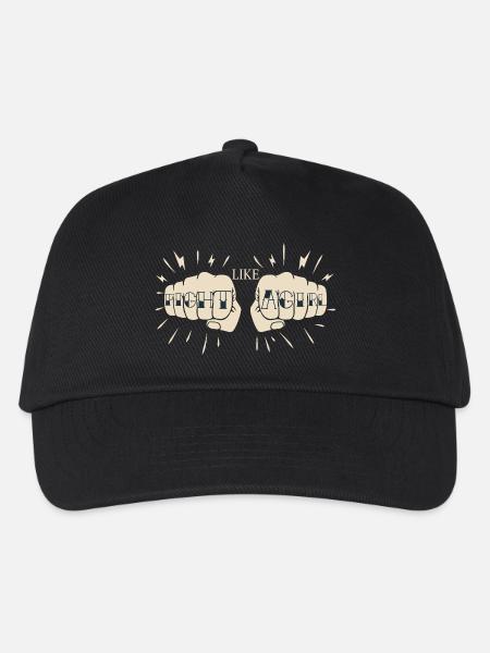 Fight Like a Girl Empowerment Feminist Fist Design - Kinder Basecap - Schwarz