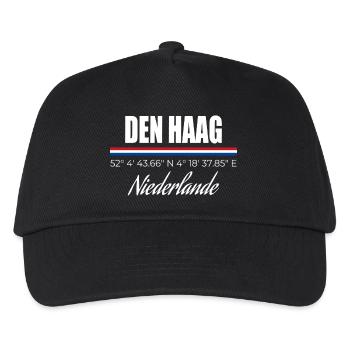 Den Haag - Kinder Basecap - Schwarz - Vorne
