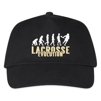 Lacrosse Evolution Funny Sports Humor Parody - Kids’ Baseball Cap - black - Front