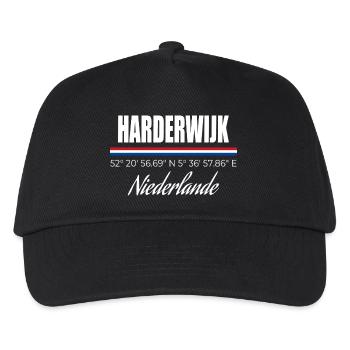 Harderwijk - Kinder Basecap - Schwarz - Vorne
