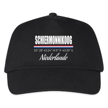 Schiermonnikoog - Kinder Basecap - Schwarz - Vorne
