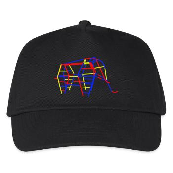 Éléphant grimpeur en RDA - Casquette de baseball Enfant - noir - Devant