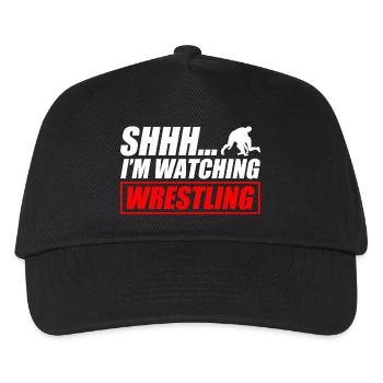 I'm watching wrestling funny wrestling wrestler - Kids’ Baseball Cap - black - Front