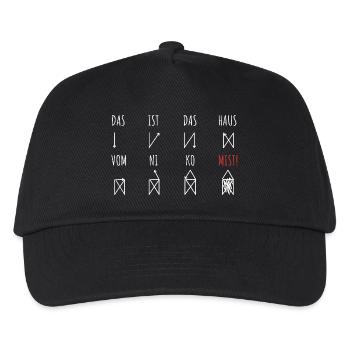 Voici la maison de Saint Nicolas | Erreurs absurdes - Casquette de baseball Enfant - noir - Devant