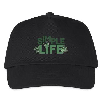 Simple Life - Green - Kids’ Baseball Cap - black - Front