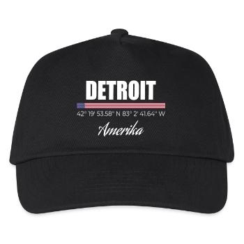 Detroit - Kinder Basecap - Schwarz - Vorne