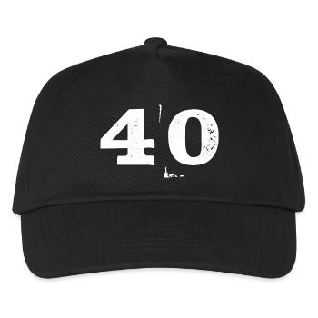 Grunge Vierzig Zahl Textur 40 - Kinder Basecap - Schwarz - Vorne