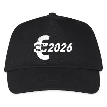 Debt-free in the New Year | New Year's resolutions 2026 - Kids’ Baseball Cap - black - Front