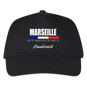 Marseille - Kinder Basecap - Schwarz - Vorne