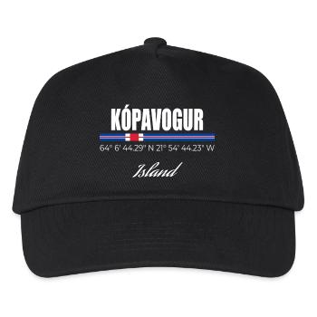 Kópavogur  - Kinder Basecap - Schwarz - Vorne