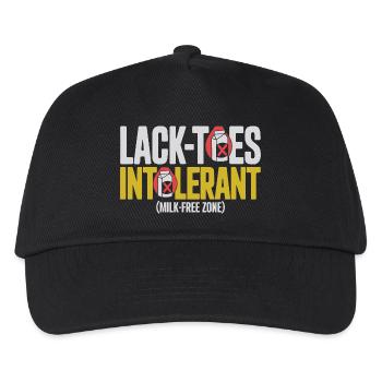  Lack Toes Intolerant Milk Free Zone - Kinder Basecap - Schwarz - Vorne