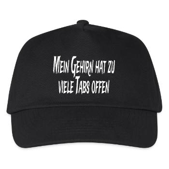 My brain has too many tabs open - Kids’ Baseball Cap - black - Front