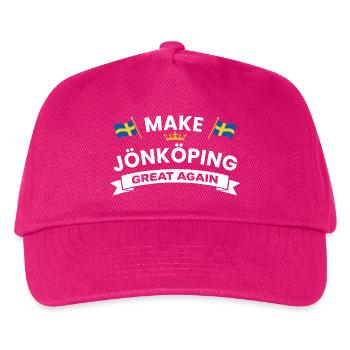 Jönköping City Crest Flag - Kinder Basecap - Fuchsia - Vorne