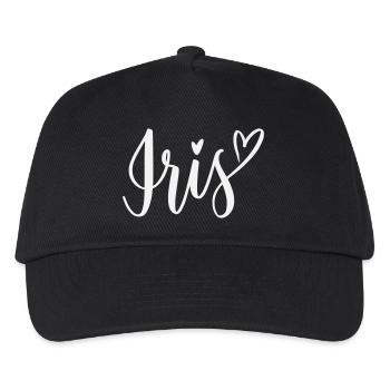 Lettrage en forme de cœur d’iris - Casquette de baseball Enfant - noir - Devant