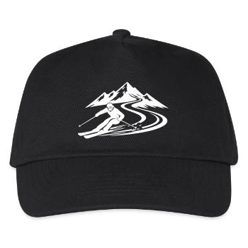 Ski Mountains Slope - Kids’ Baseball Cap - black - Front