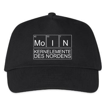 Kernelemente des Nordens Norddeutsch - Kinder Basecap - Schwarz - Vorne