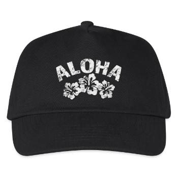 Aloha Hibiscus Vintage Print - Kids’ Baseball Cap - black - Front