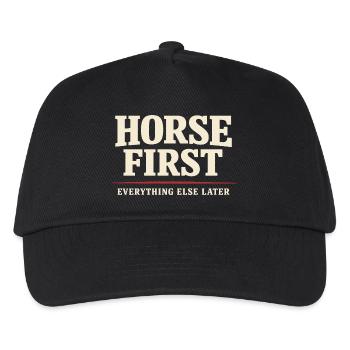 Horses Lifestyle Equestrian Identity Proud Horse - Kids’ Baseball Cap - black - Front
