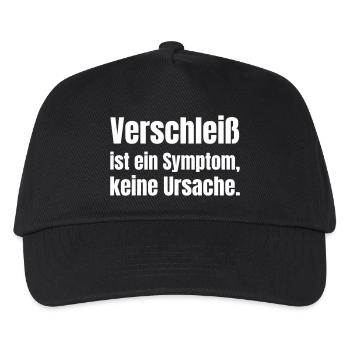 Verschleiß ist Symptom  - Kinder Basecap - Schwarz - Vorne