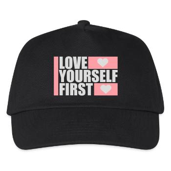 Love Yourself First Self-Love Self-Care - Kids’ Baseball Cap - black - Front
