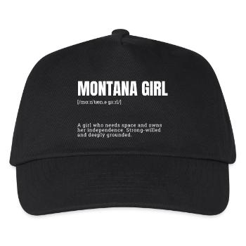 Montana Girl Independence Tee - Kinder Basecap - Schwarz - Vorne