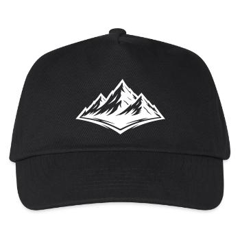 Berge Symbol Alpen - Kinder Basecap - Schwarz - Vorne
