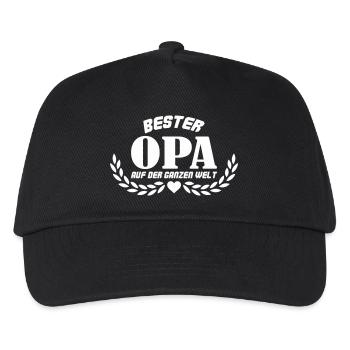 Bester Opa auf der ganzen Welt - Kinder Basecap - Schwarz - Vorne