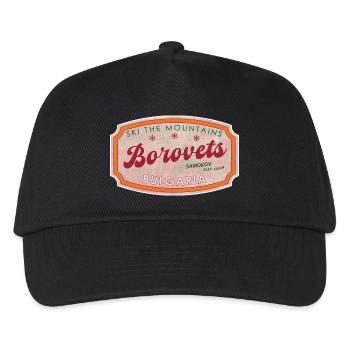 Label de montagne de ski de Borovets Bulgaria - Casquette de baseball Enfant - noir - Devant