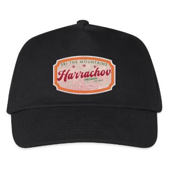 Harrachov Tchèque Label de ski tchèque Rétro - Casquette de baseball Enfant - noir - Devant