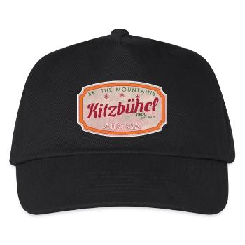 Alpine Vintage Label Kitzbühel Austria - Casquette de baseball Enfant - noir - Devant
