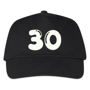 30 - Kids’ Baseball Cap - black - Front