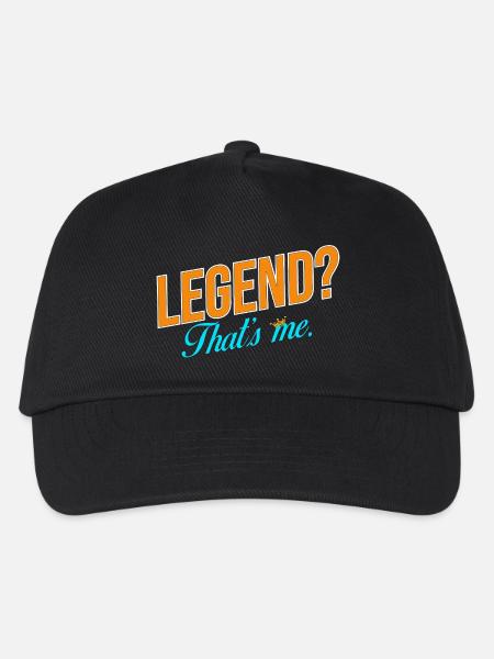 Legend? That’s me. – Premium Streetwear T-Shirt - Kinder Basecap - Schwarz