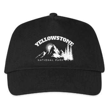 Wandern im Yellowstone-Nationalpark - Kinder Basecap - Schwarz - Vorne