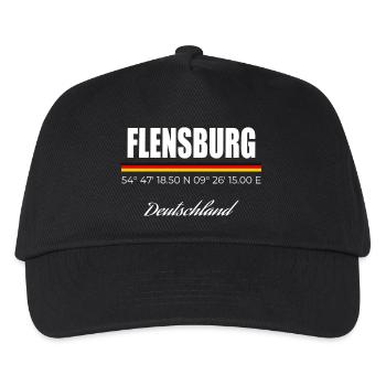 Flensburg - Kinder Basecap - Schwarz - Vorne