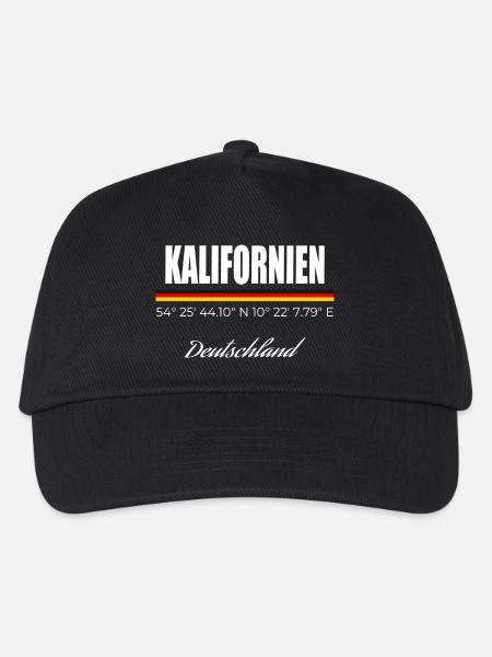 Kalifornien - Kinder Basecap - Schwarz