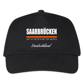 Saarbrücken - Kinder Basecap - Schwarz - Vorne
