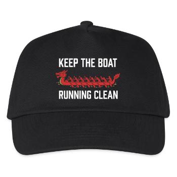 Dragon Boat Club Paddler Team Drachenboot Geschenk - Kinder Basecap - Schwarz - Vorne